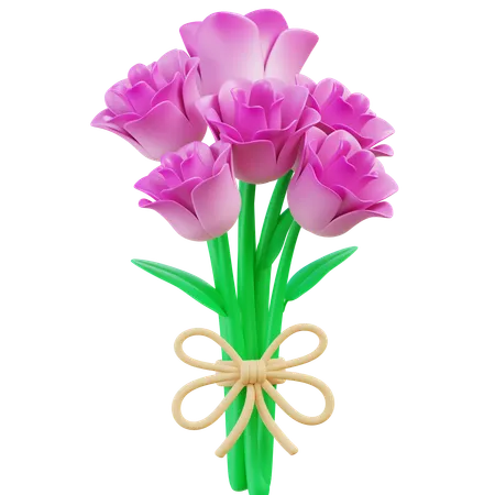 Tulips Bouquet  3D Icon