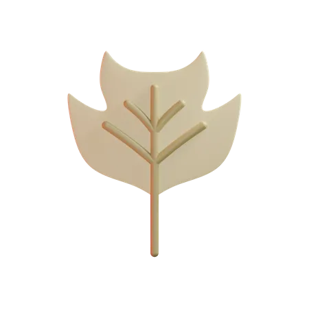 Tulpenpappelblatt  3D Illustration