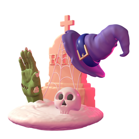 Tumba de halloween  3D Icon