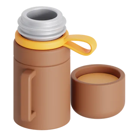 Tumbler To Store Hot Drinks 3D Icon