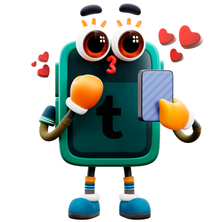 Tumblr Sticker  3D Illustration