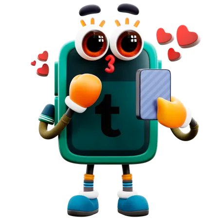 Tumblr Sticker  3D Illustration