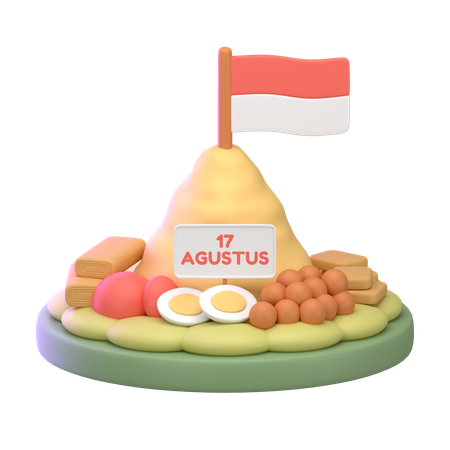 17e tumpeng  3D Icon