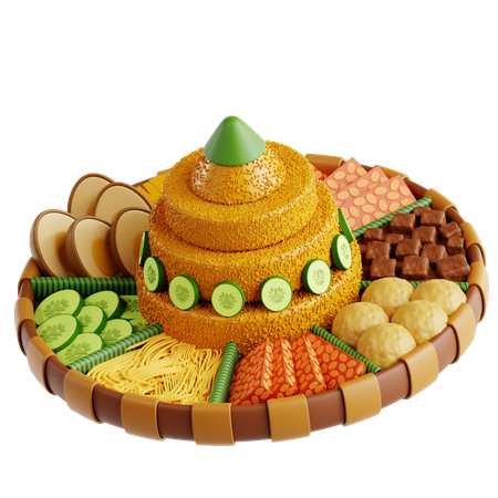 Tumpeng  3D Icon