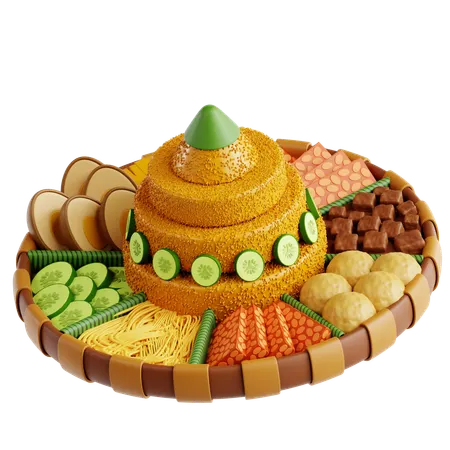 Tumpeng  3D Icon
