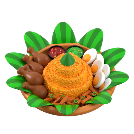 Tumpeng Rice  3D Icon