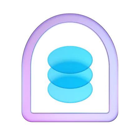 Túnel de dados  3D Icon