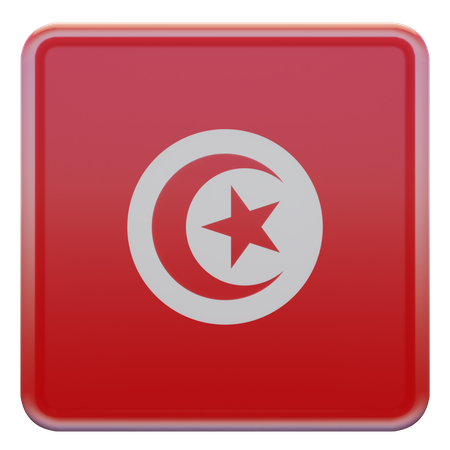 Tunesien flagge  3D Flag