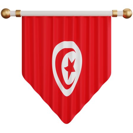 Tunesien flagge  3D Icon