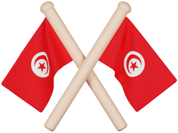 Tunesien flagge  3D Icon
