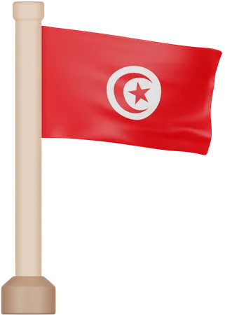 Tunesien flagge  3D Icon