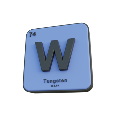 Tungsten  3D Illustration