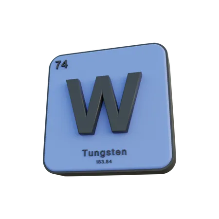 Tungsten  3D Illustration