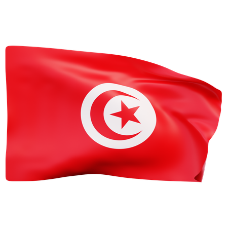 Tunisia Flag  3D Icon