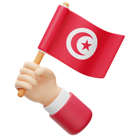 Tunisia Flag  3D Icon