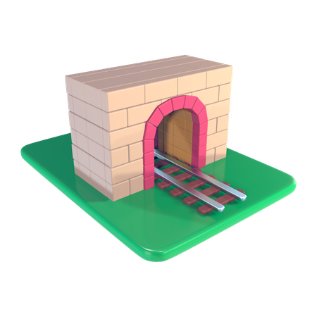 Tunnel Railway  3D Icon