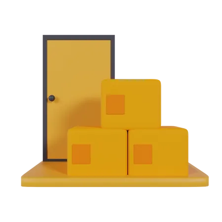 Lieferung von Tür zu Tür  3D Icon