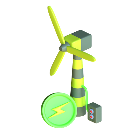 Turbina de vento  3D Icon