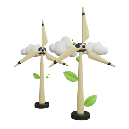 Turbina de vento  3D Icon
