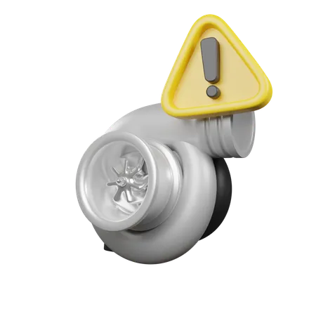 Turbo Engine Warning  3D Icon