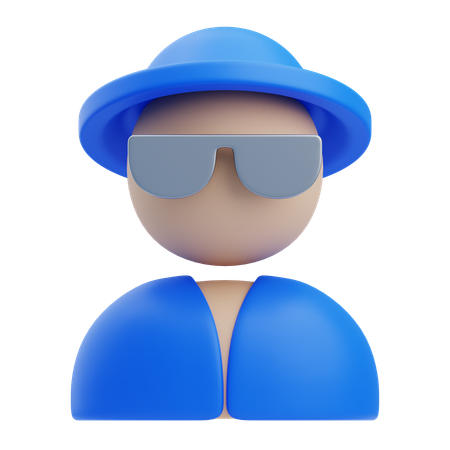 Turista masculino  3D Icon