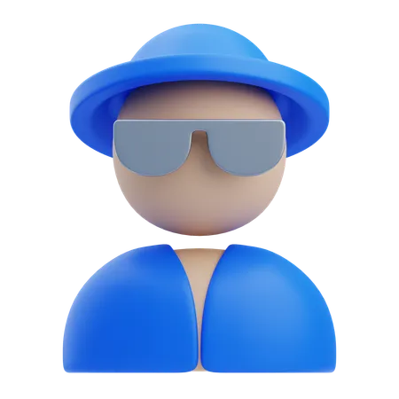 Turista masculino  3D Icon