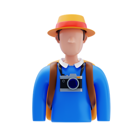 Turista masculino  3D Icon