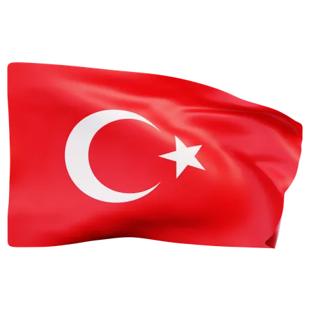 Türkei Flagge  3D Icon