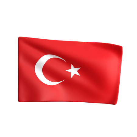 Türkei Flagge  3D Icon