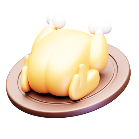 七面鳥 鶏肉  3D Icon