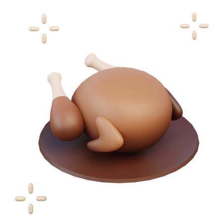 Turkey Chicken 3D Illustration