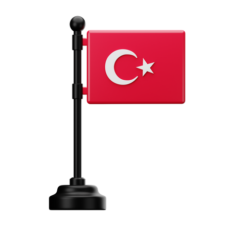 Turkey Flag 3D Icon
