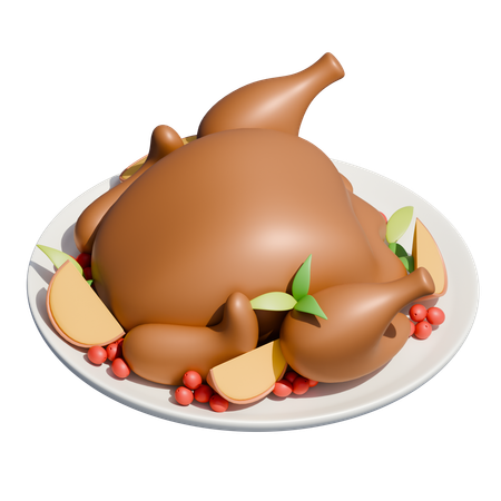 Turkey Food  3D Icon
