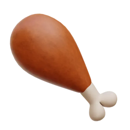 Turkey Leg 3D Icon download in PNG, OBJ or Blend format