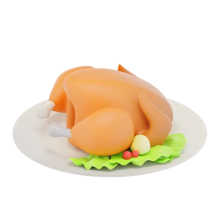 Turkey Roast Dish  3D Icon