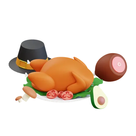 Turkish Chicken  3D Icon