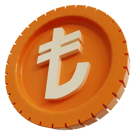 Turkish Lira Coin  3D Icon