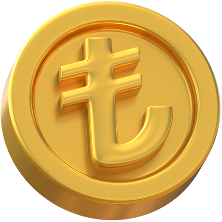 Turkish Lira Coin  3D Icon