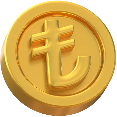 Turkish Lira Coin  3D Icon