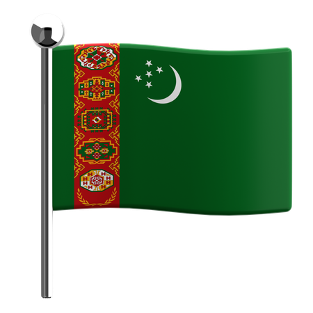 Turkmenistán  3D Icon