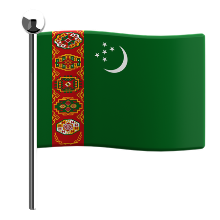 Turkmenistan  3D Icon