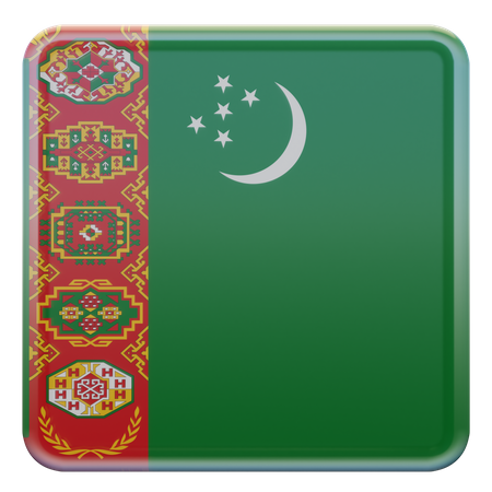 Turkmenistan Flag  3D Flag