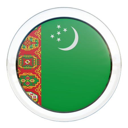 Turkmenistan Flag  3D Icon