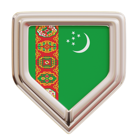 Turkmenistan Flag  3D Icon