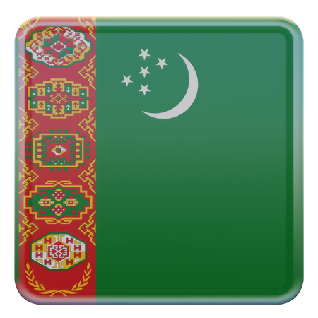 Turkmenistan Flagge  3D Flag