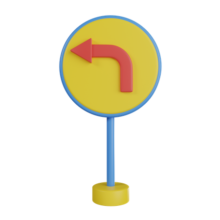 Turn  3D Icon