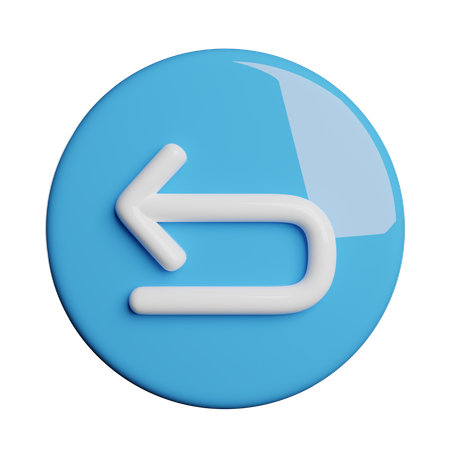 Turn Back  3D Icon
