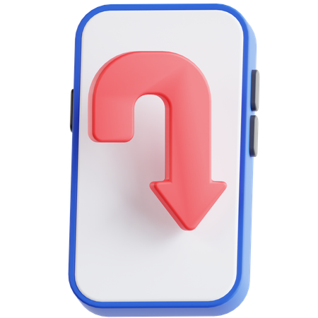 Turn Back 3D Icon
