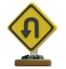 TURN BACK LEFT SIGN