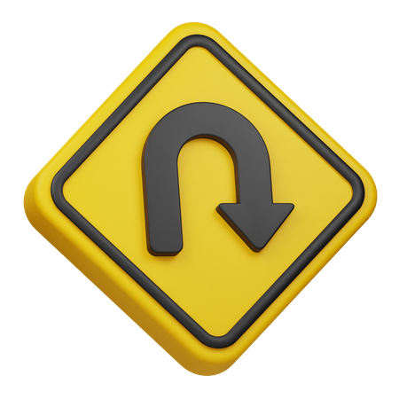 Turn Back Right  3D Icon